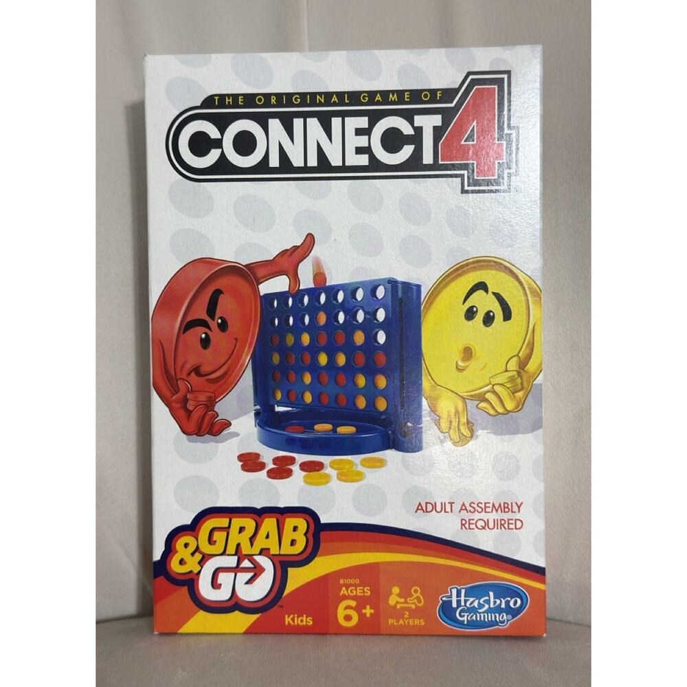 CONNECT 4 - Hasbro Gaming GRAB & GO Portable TRAVEL SIZE GAME Brand-New in Box